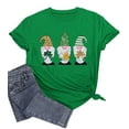 thumbnail image 1 of St. Patricks Day Shirt for Womens Cute Gnomes T-Shirt Shamrock Printed Shirts Short Sleeve Graphic Tees Tops, 1 of 6