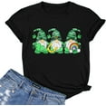 thumbnail image 1 of St. Patricks Day Shirt for Womens Cute Gnomes T-Shirt Shamrock Printed Shirts Short Sleeve Graphic Tees Tops, 1 of 4