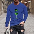 thumbnail image 1 of St Patricks Day Shirts for Men, Long Sleeve T Shirt Graphic Men, Crewneck Shirt Fashionable Men's St Patrick's Day Printing Tshirts Long Sleeved Round Neck Casual Tops Shirt, 1 of 5