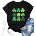 thumbnail image 1 of St Patricks Day Shirts Woman Clover Green Graphic Tee Shamrock Tshirt St Pattys Shirt Casual Short Sleeve Tee Tops, 1 of 4
