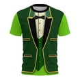 thumbnail image 1 of St Patricks Day Shirts for Men Clover Graphic T Shirt Round Neck Short Sleeve Blouse Novelty Funny Print T Shirts Summer Basic Tops, 1 of 8