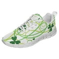 thumbnail image 1 of St Patricks Day Shoes for Women Breathable Running Sneakers Men Green Four Leaf Clover Shoes for Irish Festival Gift White Size 13, 1 of 5