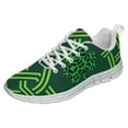 thumbnail image 1 of St Patricks Day Shoes for Women Breathable Running Sneakers Men Green Four Leaf Clover Shoes for Irish Festival Gift White Size 7.5, 1 of 5