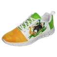 thumbnail image 1 of St Patricks Day Shoes for Women Breathable Running Sneakers Men Green Four Leaf Clover Shoes for Irish Festival Gift White Size 8.5, 1 of 5