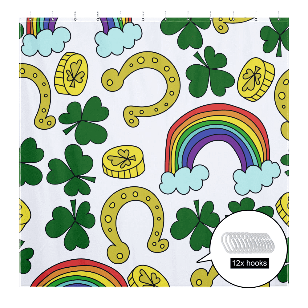 st patricks day shower curtains