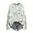 thumbnail image 1 of St Patricks Day Sweater Women Long Sleeve Irish Oversized Saint Patty Pullover Plus Size Sweater, 1 of 8