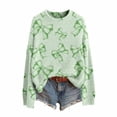 thumbnail image 1 of St Patricks Day Sweater Women Long Sleeve Irish Oversized Saint Patty Pullover Plus Size Sweater, 1 of 8