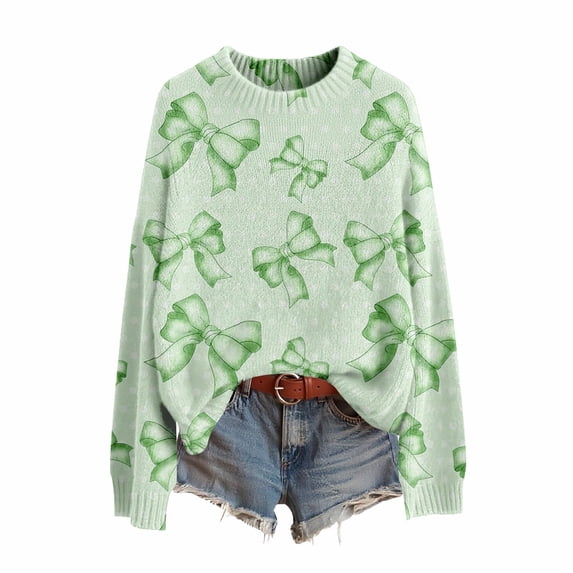 St Patricks Day Sweater Women Long Sleeve Irish Oversized Saint Patty Pullover Plus Size Sweater
