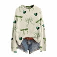 thumbnail image 1 of St Patricks Day Sweater Women Long Sleeve Irish Oversized Saint Patty Pullover Plus Size Sweater, 1 of 7