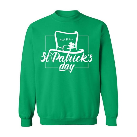 St. Patricks Day. Sweatshirt Men -Image by Shutterstock, Male Large