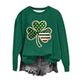 thumbnail image 1 of St Patricks Day Sweatshirt Women Irish Shamrock Shirt Long Sleeve Casual Pullover Cute Crewneck Sweatshirt Graphic Saint Patricks Day Outfit, 1 of 4