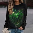 thumbnail image 1 of St Patricks Day Sweatshirts, Long Sleeve Crewneck Sweatshirt for Women, Ladies Loose Casual St. Patrick's Day Printed Sweatshirts Long Sleeved Round Neck Hooded Sweatshirt, 1 of 5