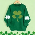 thumbnail image 1 of St Patricks Day Sweatshirts Women Crewneck Irish Shamrock Graphic Hoodless Sweatshirt Womens Casual Round Neck Loose Fits Lightweight Comfy Sweatshirt, 1 of 5
