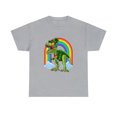 thumbnail image 1 of St.Patricks Day T Rex Dinosaur Leprechaun Rainbow T-Shirt, 1 of 1