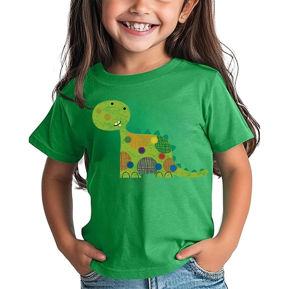 St Patricks Day T-Shirt Crew Neck Boys Graphic T-Shirt Green T-Shirt Unisex Kids Casual Spring Summer (Green,8-9 Years)