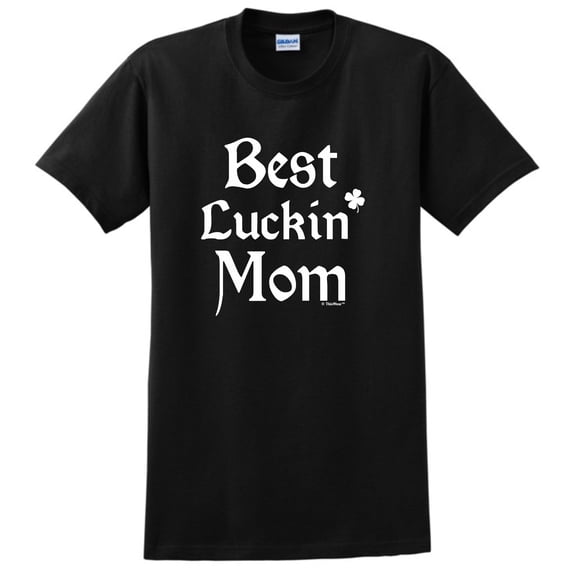 St Patricks Day T-Shirt For Women Best Luckin Mom Short Sleeve T-Shirt X-Large Black