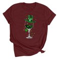 thumbnail image 1 of St Patricks Day TShirt Women Short Sleeve Crew Neck Lucky Irish Shamrock Graphic Tees Loose Sparkly Glitter Clover Blouse Tunic Top, 1 of 2