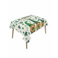 thumbnail image 1 of St Patricks Day Table Cloth, Waterproof Tablecloth for Rectangle Tables, Green Shamrock Spring Watercolor Gnomes Beige Reusable Washable Fabric Table Cover for Restaurant Kitchen Dining 60"x84", 1 of 9