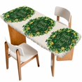thumbnail image 1 of St Patricks Day Table Cloths for 8 Foot Rectangle Tables, Spring Gold Coin Green Shamrock on Linen Patio Waterproof Elastic Fitted Tablecloths, Washable Rectangular Table Cover for Camping, 1 of 8