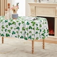 thumbnail image 1 of St. Patricks Day Tablecloth 60×84 Inch Oval, Shamrock Irish Clover Luck Washable Seasonal Table Cover for Party Picnic Dinner Decor, 1 of 6