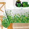 thumbnail image 1 of St. Patricks Day Tablecloth Shamrock Tablecloth 60"x84", Waterproof ST Patrick Day Decorative Vinly Table Cloth Irish Tablecloth for Rectangle Table, 1 of 6