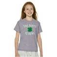 thumbnail image 1 of St Patricks Day The Party Is Here Crewneck T Shirts Boy Girl Teen Brisco Brands XS, 1 of 5