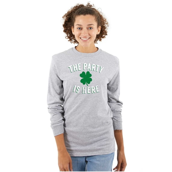 St Patricks Day The Party Is Here Long Sleeve TShirt Men Women Brisco Brands S