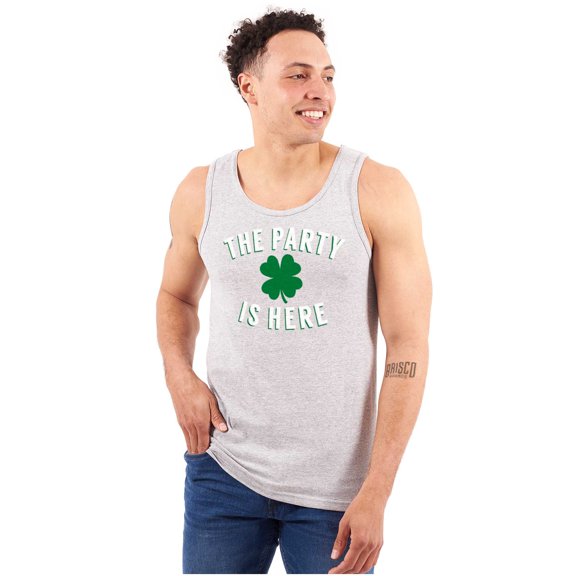 St Patricks Day The Party Is Here Plus Size Graphic Tank Top Brisco Brands 2X