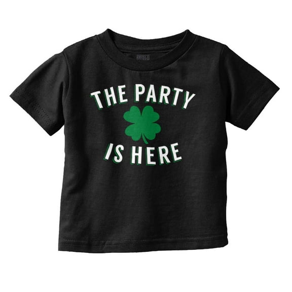 St Patricks Day The Party Is Here Toddler Boy Girl T Shirt Infant Toddler Brisco Brands 12M