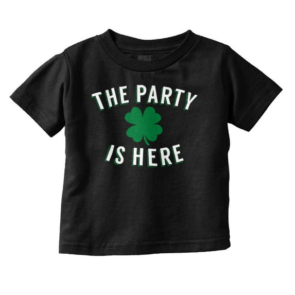 St Patricks Day The Party Is Here Toddler Boy Girl T Shirt Infant Toddler Brisco Brands 24M