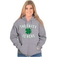 thumbnail image 1 of St Patricks Day The Party Is Here Zip Up Hoodie Men's Women's Brisco Brands S, 1 of 6