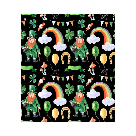 St Patricks Day Throw Blanket, Clovers And Shamrocks Design Super Soft Flannel Fleece Blanket, Green Gnome Leaf Saints Blanket Decorations For Bed Couch Living, St. Patrick's Day Blanket
