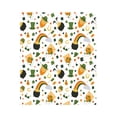 thumbnail image 1 of St Patricks Day Throw Blanket, Clovers And Shamrocks Design Super Soft Flannel Fleece Blanket, Green Gnome Leaf Saints Blanket Decorations For Bed Couch Living, St. Patrick's Day Blanket, 1 of 6