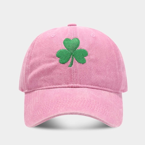 St. Patricks Day Trucker Hat,Green Mesh Baseball Cap for Women Men,Couples Vintage Shamrock Irish Prints Adjustable Hat,Pink