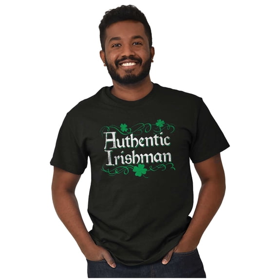 St Patricks Day True Irishman Clover Men's Big & Tall Crewneck Graphic Tee Brisco Brands 3X