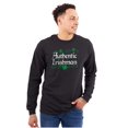 thumbnail image 1 of St Patricks Day True Irishman Clover Men's Big & Tall Long Sleeve Graphic Tee Brisco Brands 2X, 1 of 3