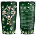 thumbnail image 1 of St Patricks Day Tumbler Jewelry Style Irish Fact Celtic Cross Stainless Steel Tumbler 20 Oz Cup with Lid Travel Mug Saint Paddy''s Day Gifts for Irish Women Men Family Friends, 1 of 6