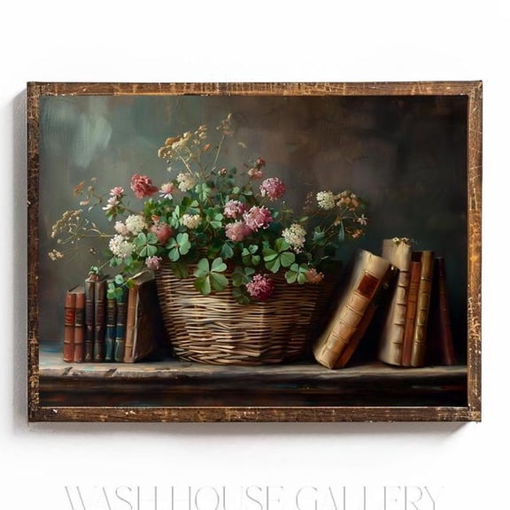 St Patricks Day Wall Art For Saint Patricks Day Cottagecore Decor For St Patricks Art Vintage Book Dark Academia Seasonal Wall Art, 24x36 UNFRAMED