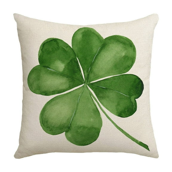 St Patricks Day Watercolor Pillow Covers 17.7x17.7 Decorations Indoor Home Decor- Shamrock/St Pattys/Saint Patricks Bedroom Decorative Pillowcase for Couch, Bed(No Fillers)