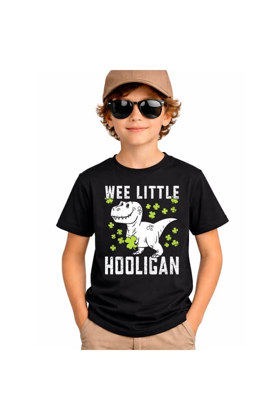 St Patricks Day Wee Little Hooligan Toddler Boy Kids T-Shirt