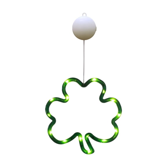 St Patricks Day Window Lights, Suction Cup Hanging Green Welcome Sign, Indoor St Patricks Day Decorations for Irish Holiday Wall Window Door Spring Home Party Decor Clover