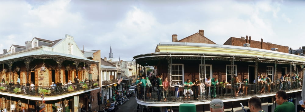 St Patricks Day celebration in New Orleans Louisiana USA Canvas Art - Panoramic Images (13 x 36)