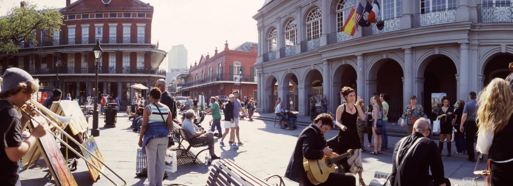 St Patricks Day celebration in New Orleans Louisiana USA Canvas Art - Panoramic Images (36 x 12)
