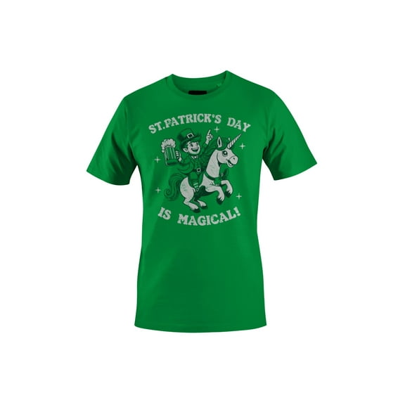 St. Patricks Day is Magical Leprechaun Riding a Unicorn Men's T-shirt