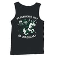 thumbnail image 1 of St. Patricks Day is Magical Leprechaun Riding a Unicorn Men's Tank Top, 1 of 3