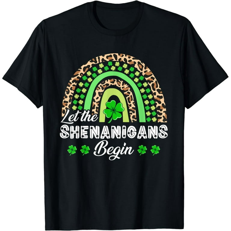 Let The Shenanigans Begin Retro Style St Patricks Day T-Shirt Let The Shenanigans Begin Retro Style St Patricks Day T-Shirt