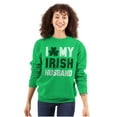 thumbnail image 1 of St Patricks I Love My Irish Husband Women Crewneck Sweatshirt Brisco Brands S, 1 of 6