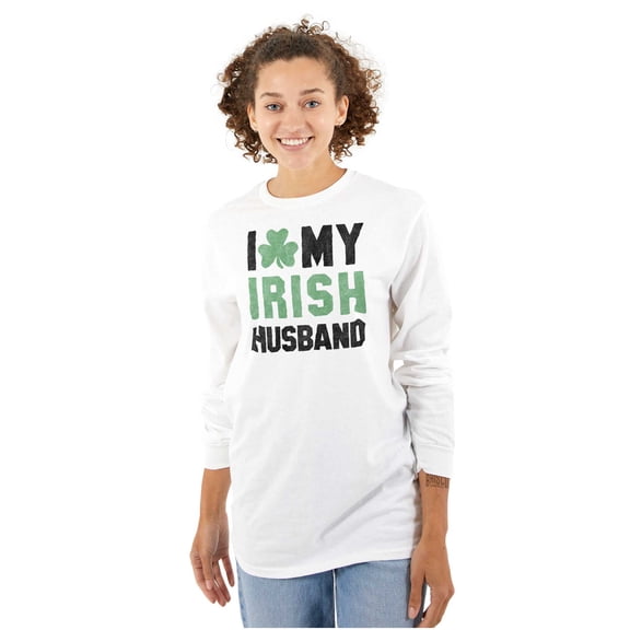 St Patricks I Love My Irish Husband Women's Long Sleeve T Shirt Brisco Brands S