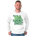 thumbnail image 1 of St Patricks Lucky Four Leaf Clover Plus Size Long Sleeve Graphic Tee Shirt Brisco Brands 2X, 1 of 2