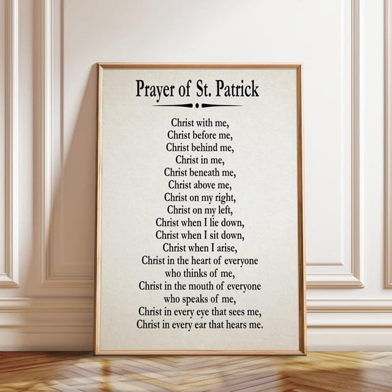 St Patricks Prayer Irish Blessing Christian Wall Art Print, Unframed Paper Poster 11x14in